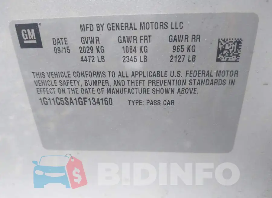 1G11C5SA1GF134160 Photo# 9