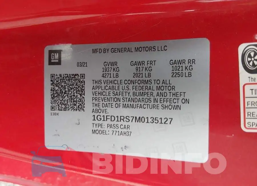 1G1FD1RS7M0135127 Photo# 9