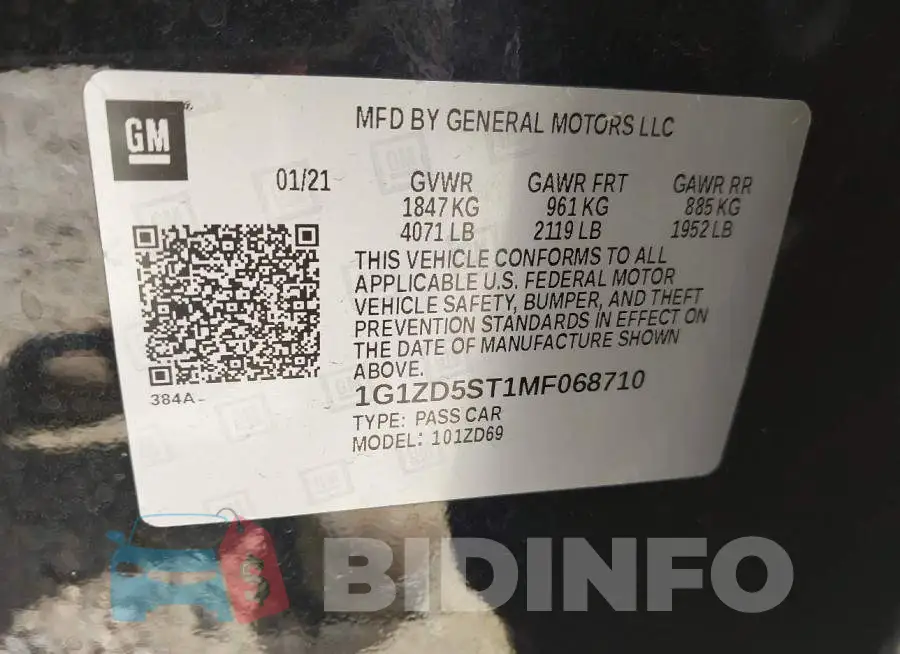 1G1ZD5ST1MF068710 Photo# 9