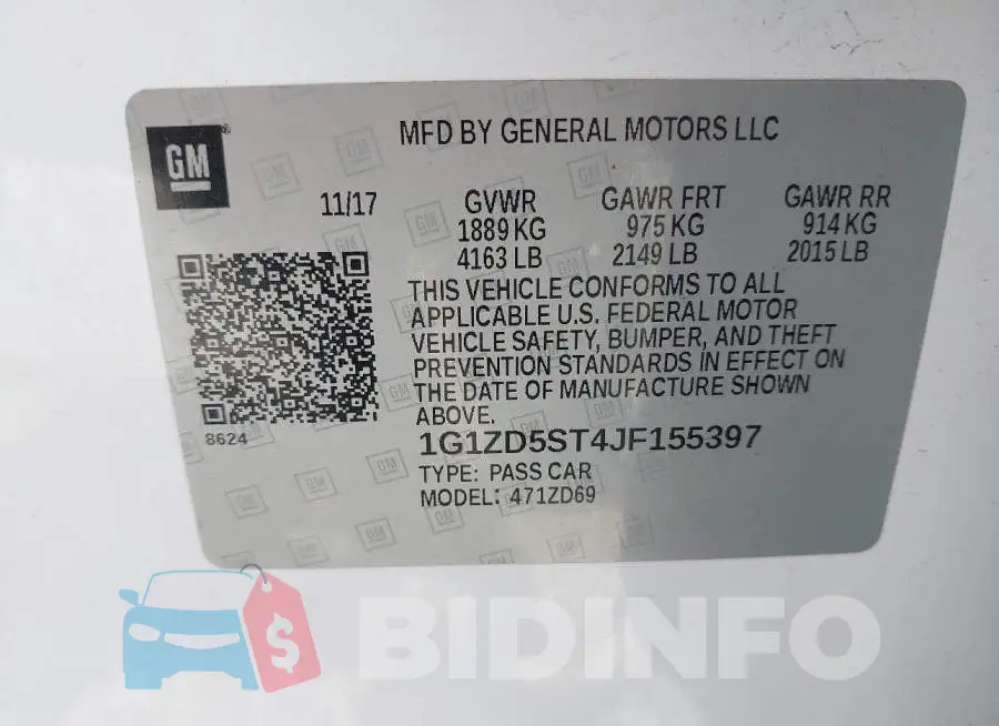 1G1ZD5ST4JF155397 Photo# 9