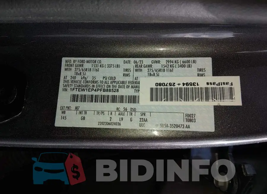 1FTEW1EP4PFB88528 Photo# 9