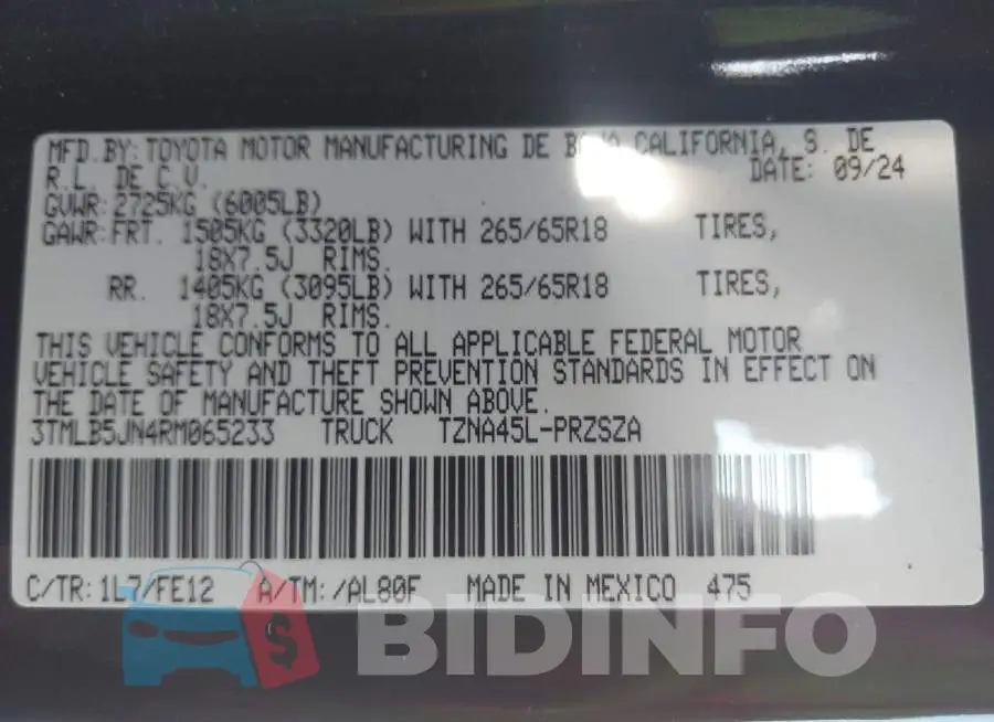 3TMLB5JN4RM065233 Photo# 9