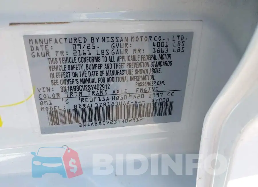 3N1AB8CV2SY402912 Photo# 9