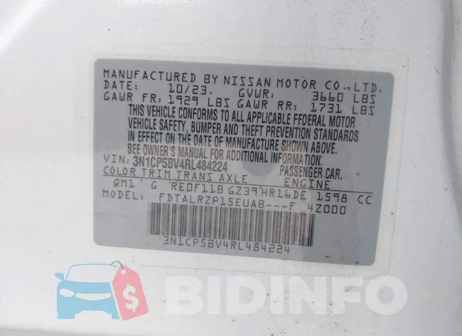 3N1CP5BV4RL484224 Photo# 9