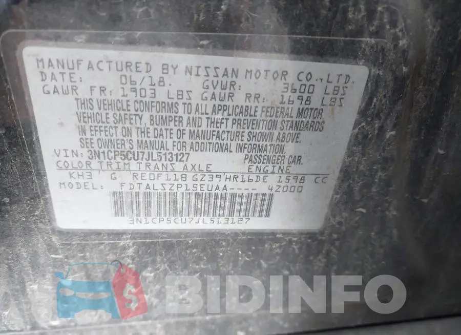 3N1CP5CU7JL513127 Photo# 9
