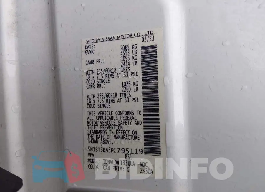 5N1BT3BA3PC795119 Photo# 9