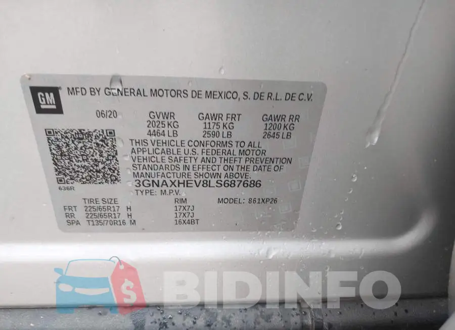 3GNAXHEV8LS687686 Photo# 9