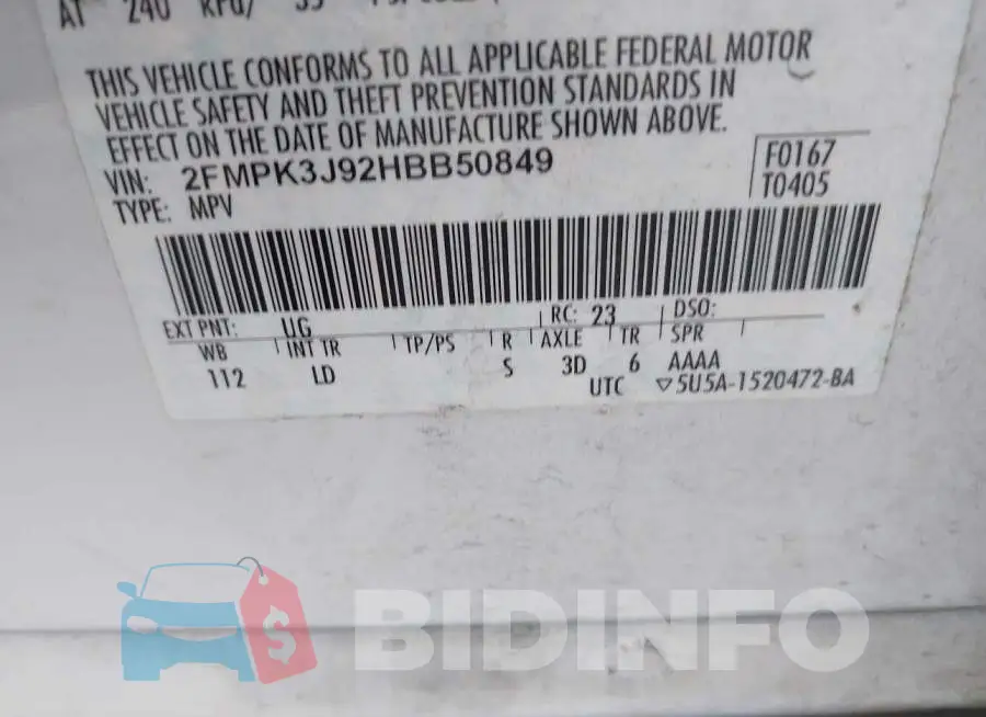 2FMPK3J92HBB50849 Photo# 9
