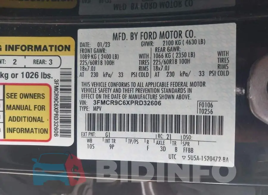 3FMCR9C6XPRD32606 Photo# 9