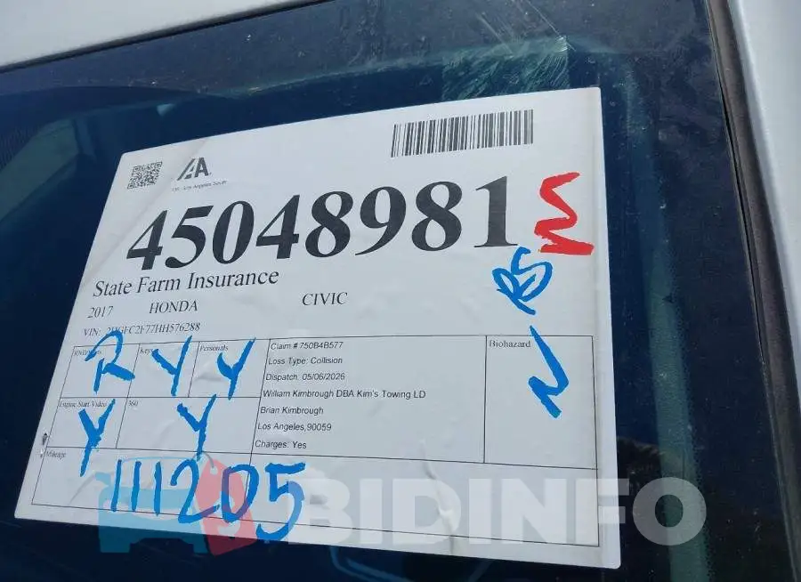 2HGFC2F77HH576288 Photo# 17