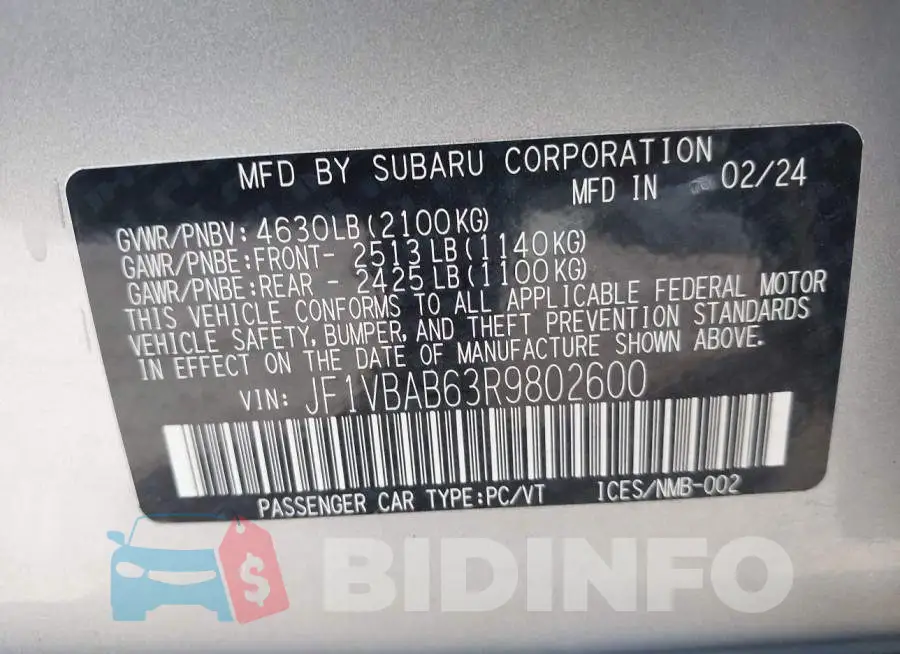 JF1VBAB63R9802600 Photo# 9