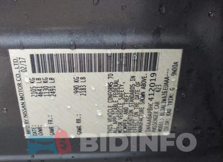1N4AA6AP8HC412019 Photo# 9