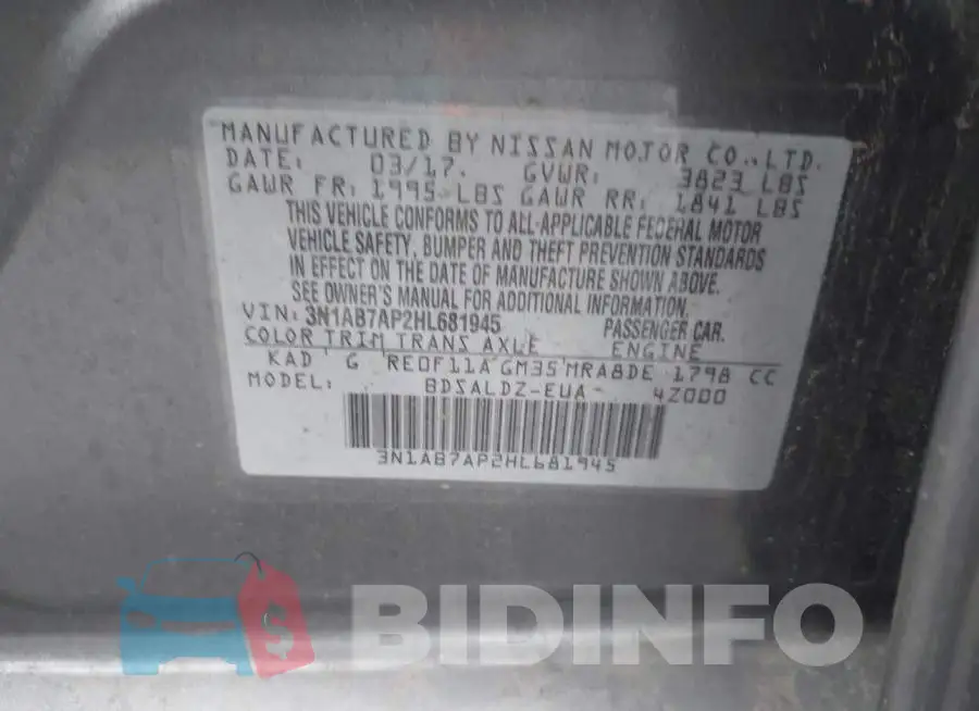 3N1AB7AP2HL681945 Photo# 9