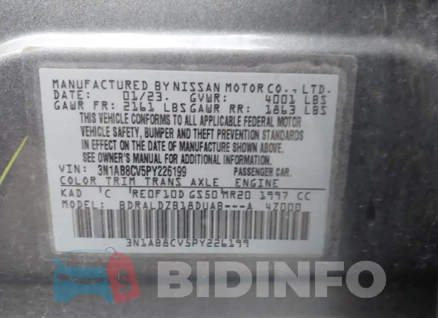 3N1AB8CV5PY226199 Photo# 9