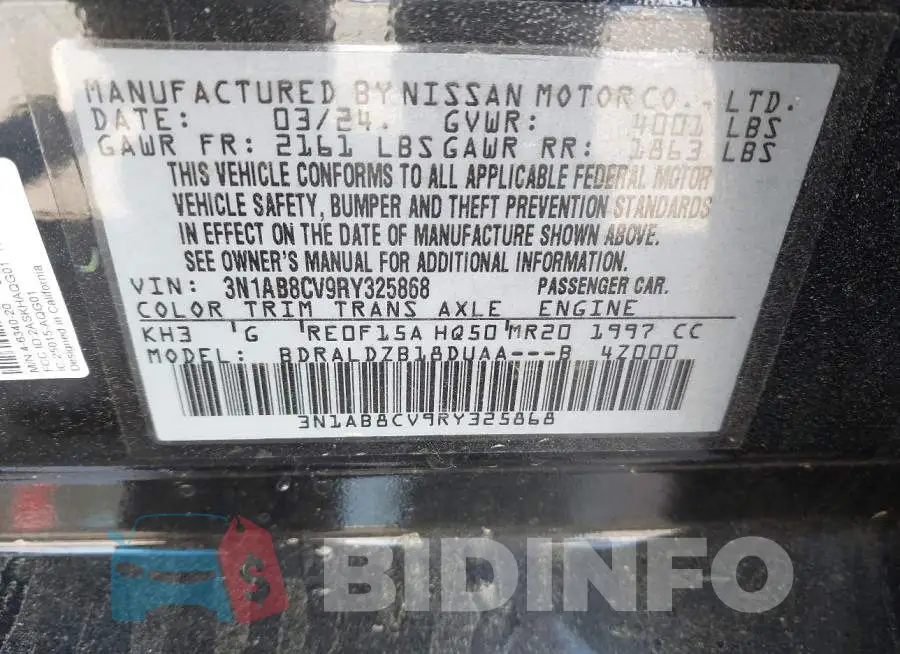3N1AB8CV9RY325868 Photo# 9