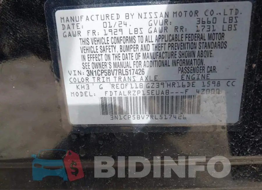 3N1CP5BV7RL517426 Photo# 9