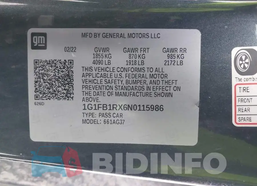 1G1FB1RX6N0115986 Photo# 9