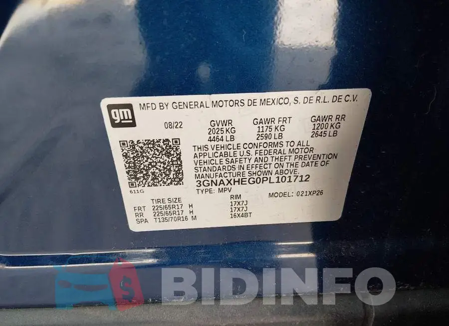 3GNAXHEG0PL101712 Photo# 9
