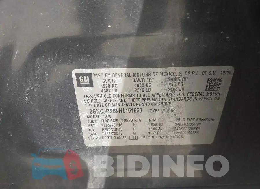 3GNCJPSB9HL151653 Photo# 9