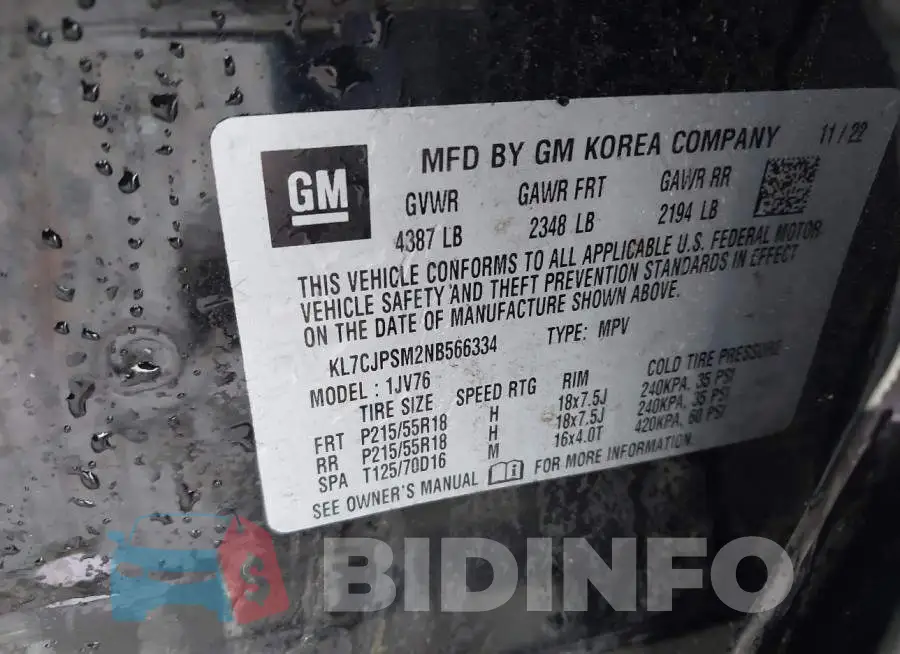 KL7CJPSM2NB566334 Photo# 9