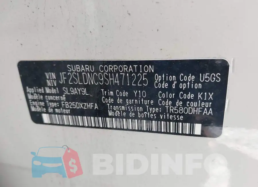 JF2SLDNC9SH471225 Photo# 9