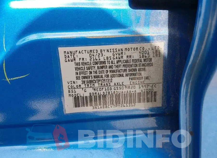 3N1AB8CV7PY261312 Photo# 9