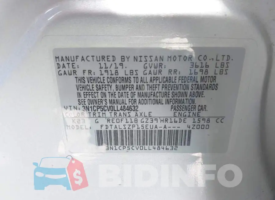 3N1CP5CV0LL484632 Photo# 9