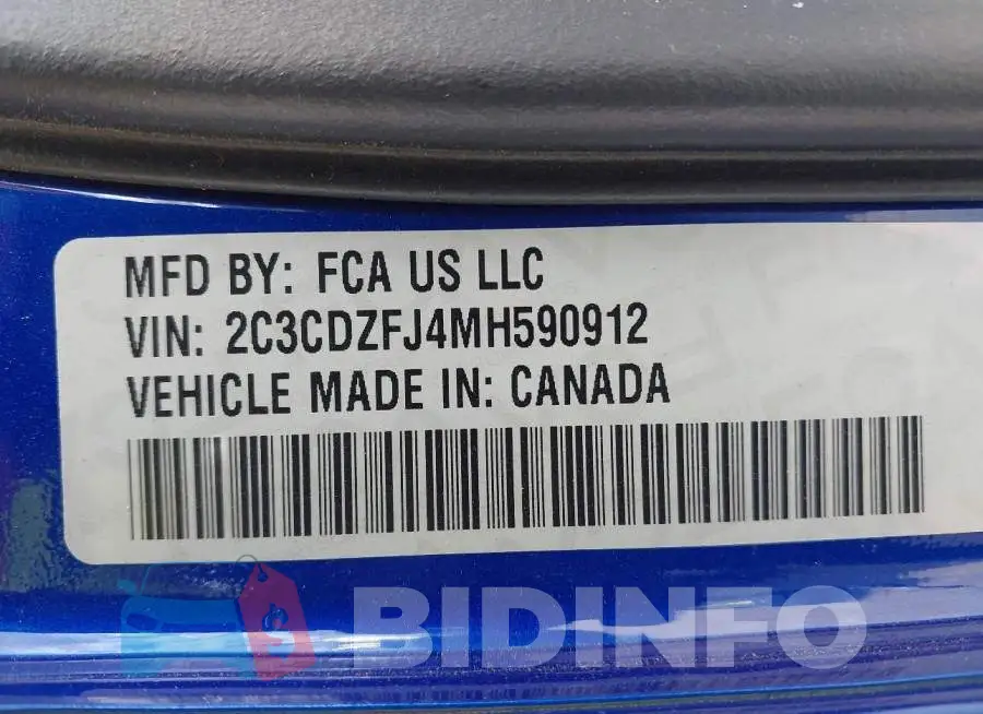 2C3CDZFJ4MH590912 Photo# 9