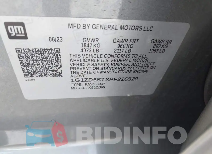 1G1ZD5STXPF226529 Photo# 9