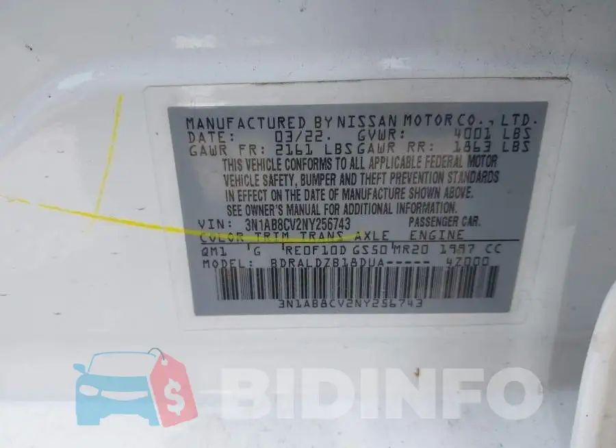 3N1AB8CV2NY256743 Photo# 9