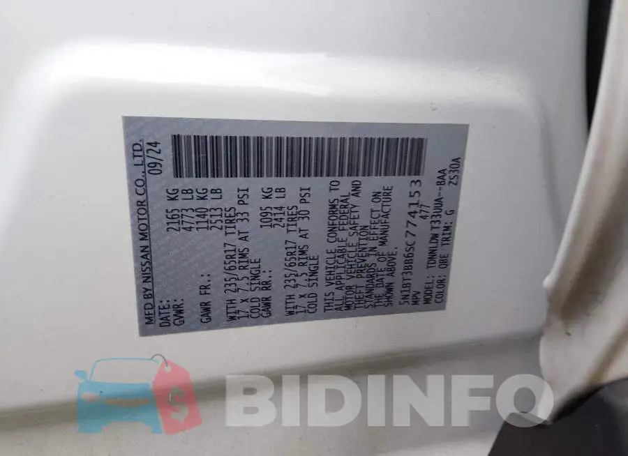5N1BT3BB6SC774153 Photo# 9