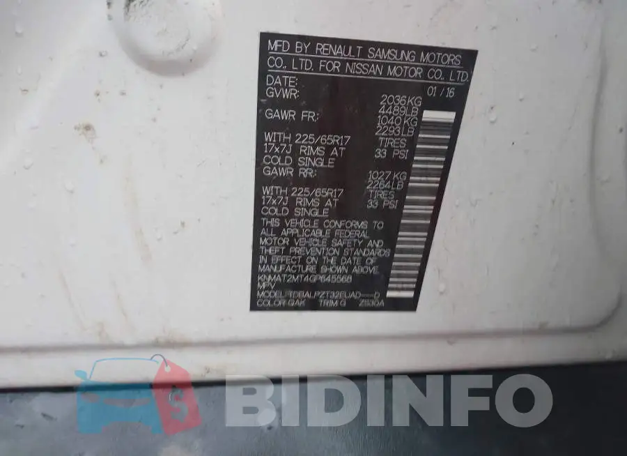 KNMAT2MT4GP645568 Photo# 9