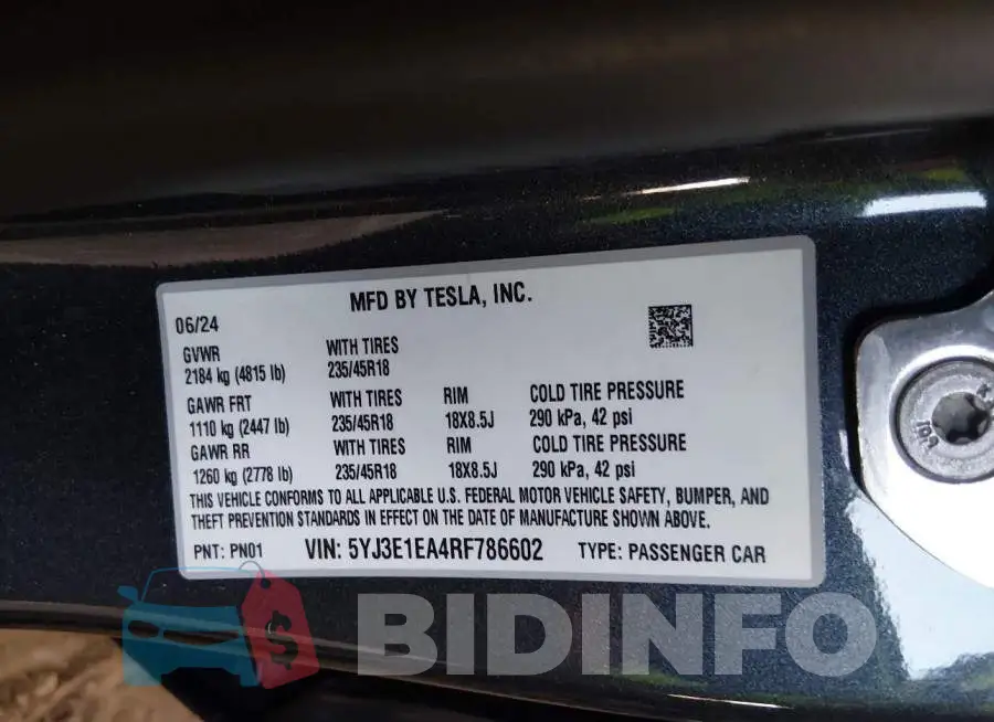 5YJ3E1EA4RF786602 Photo# 9