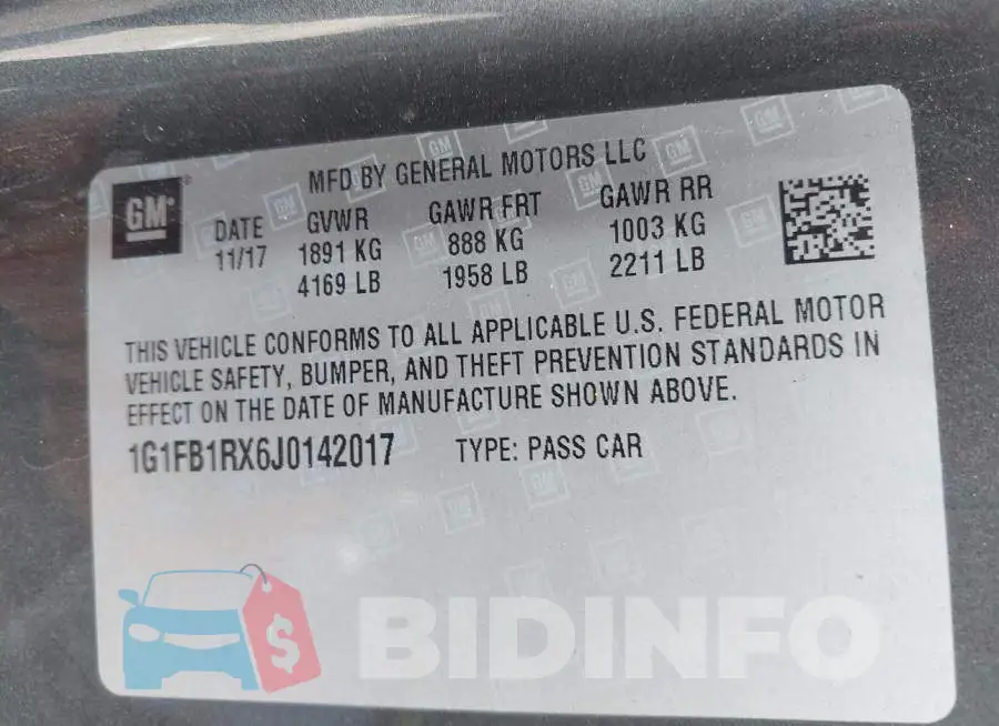 1G1FB1RX6J0142017 Photo# 9