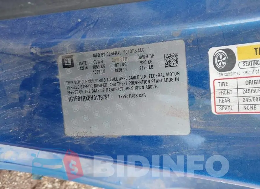1G1FB1RX8H0179791 Photo# 9