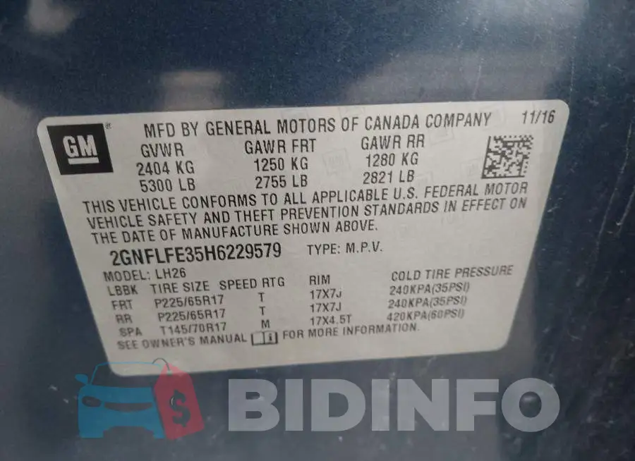 2GNFLFE35H6229579 Photo# 9