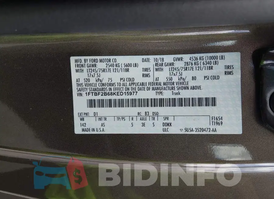 1FTBF2B68KED15977 Photo# 9