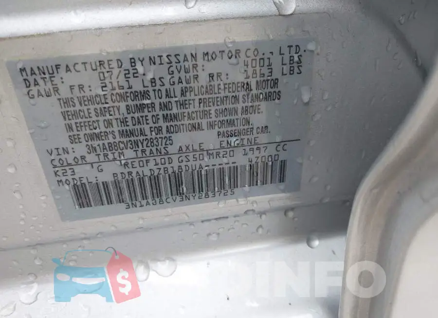 3N1AB8CV3NY283725 Photo# 9