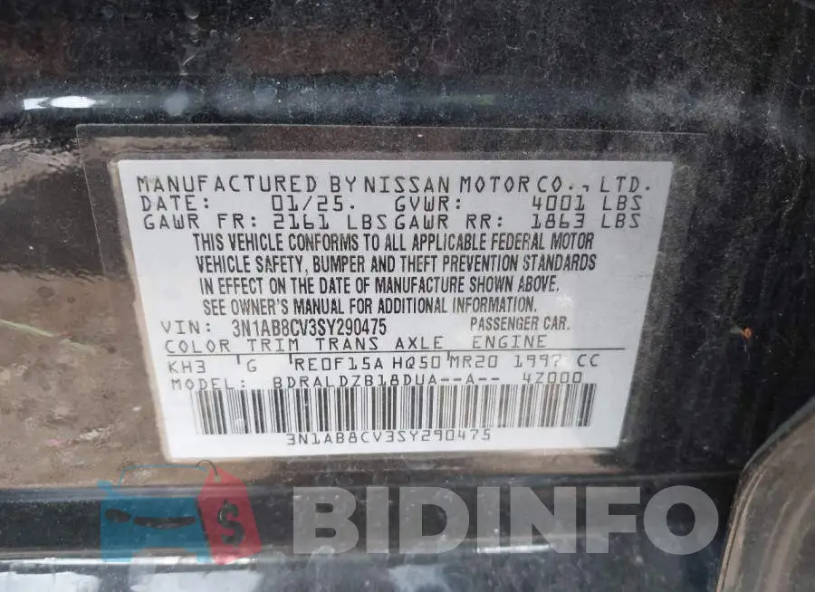 3N1AB8CV3SY290475 Photo# 9