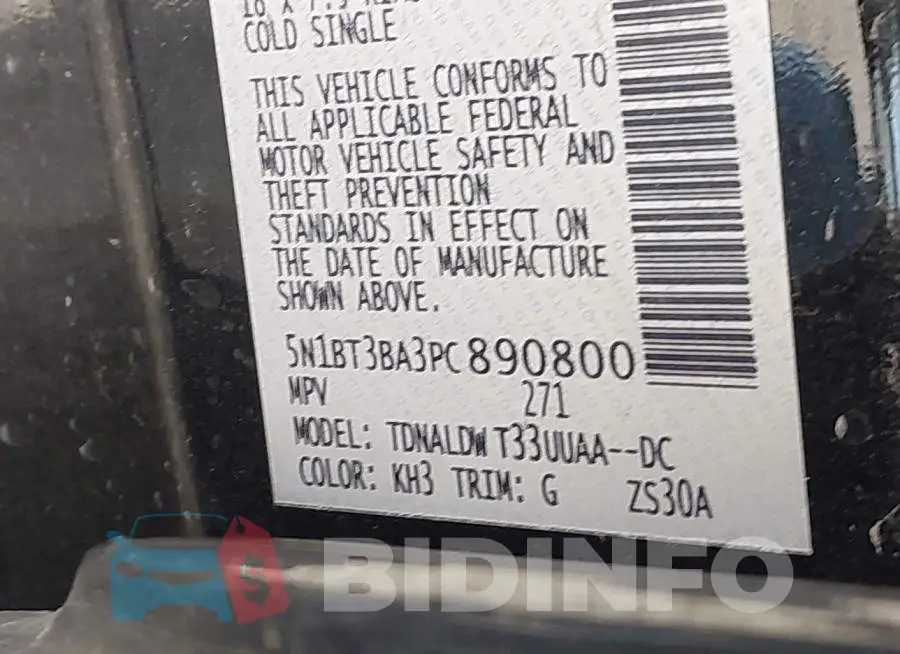 5N1BT3BA3PC890800 Photo# 9