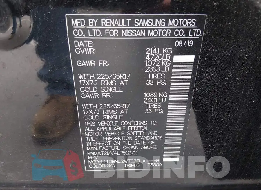 KNMAT2MV4LP512711 Photo# 9