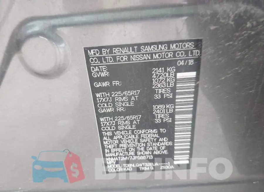 KNMAT2MV7JP588713 Photo# 9