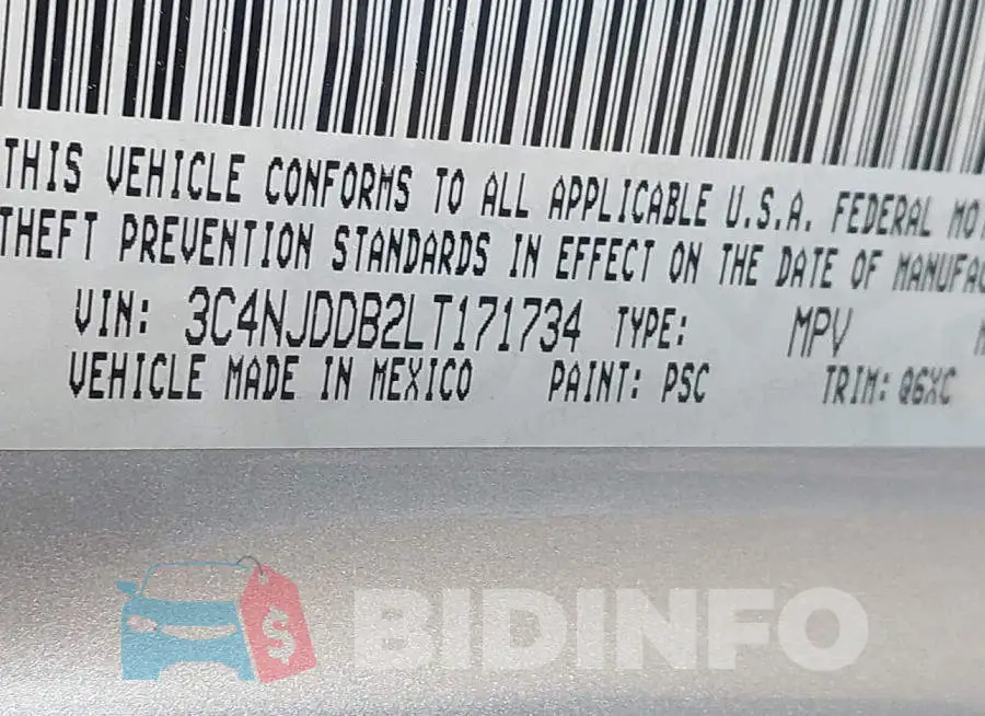 3C4NJDDB2LT171734 Photo# 9