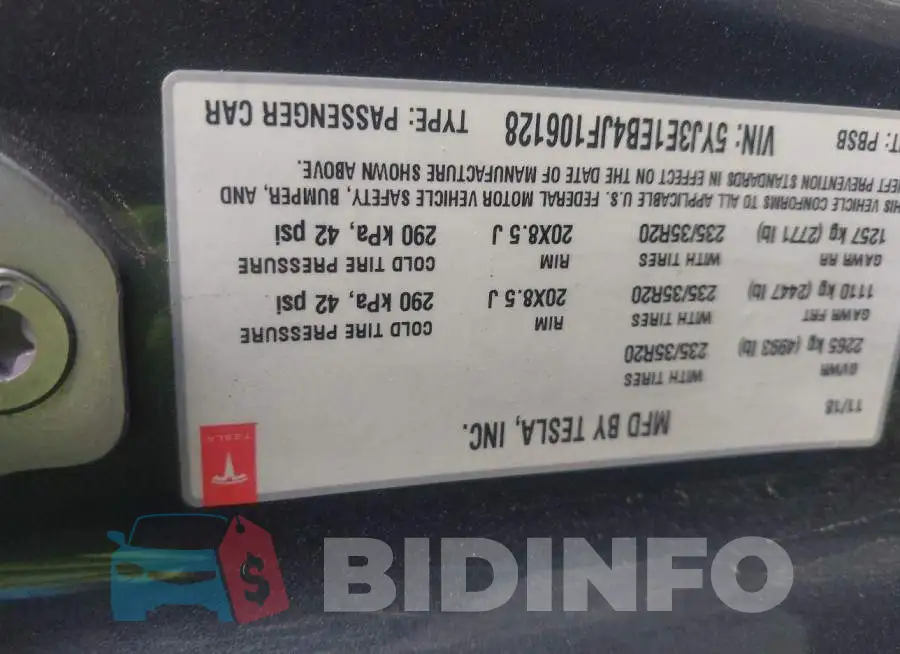 5YJ3E1EB4JF106128 Photo# 9