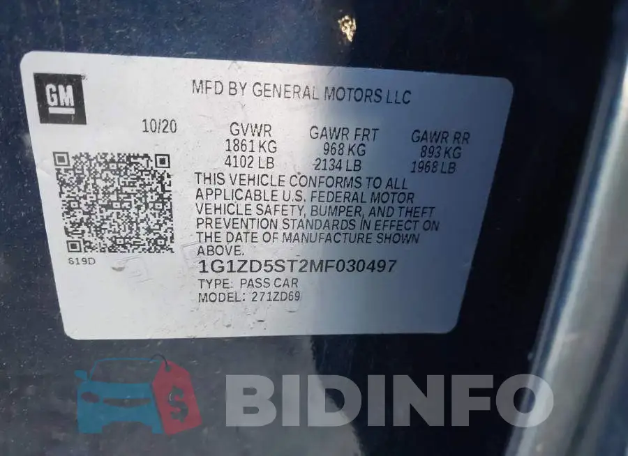 1G1ZD5ST2MF030497 Photo# 9