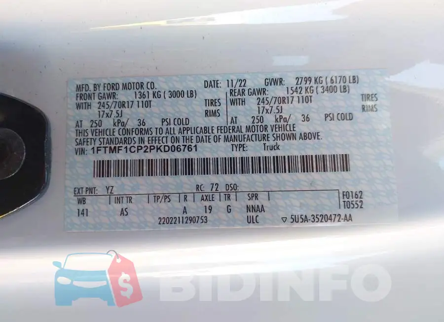 1FTMF1CP2PKD06761 Photo# 9