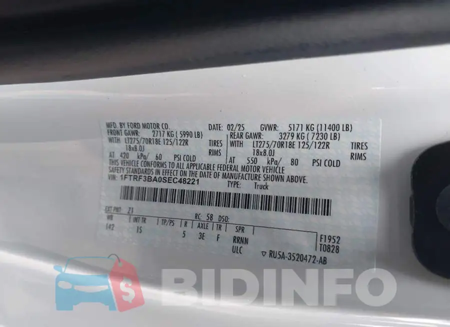 1FTRF3BA0SEC48221 Photo# 8