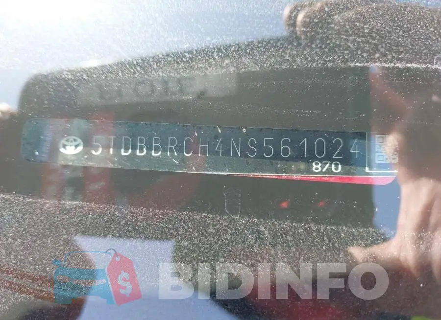 5TDBBRCH4NS561024 Photo# 9