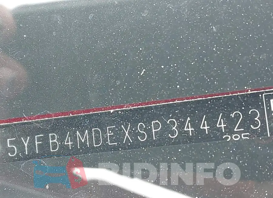 5YFB4MDEXSP344423 Photo# 9