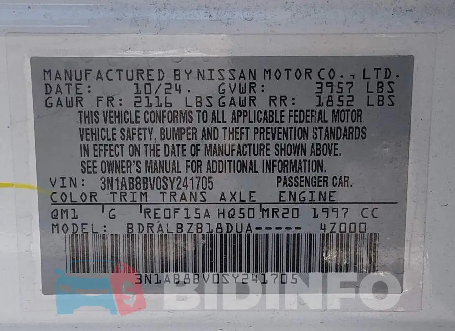 3N1AB8BV0SY241705 Photo# 9